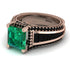 Princess Geometric Emerald Engagement Ring - Marilyn No. 35