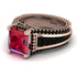 Princess Geometric Ruby Engagement Ring - Marilyn No. 41 image 3