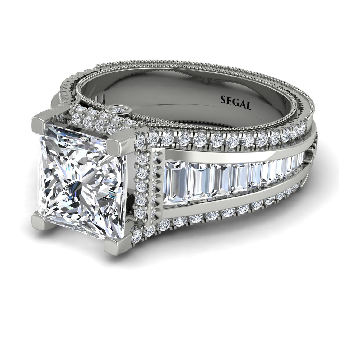 Princess Geometric Diamond Engagement Ring - Marilyn No. 3
