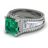 Princess Geometric Emerald Engagement Ring - Marilyn No. 6