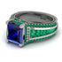 Princess Geometric Sapphire Engagement Ring - Marilyn No. 30