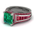 Princess Geometric Emerald Engagement Ring - Marilyn No. 51