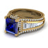 Princess Geometric Sapphire Engagement Ring - Marilyn No. 13