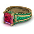 Princess Geometric Ruby Engagement Ring - Marilyn No. 25 image 3