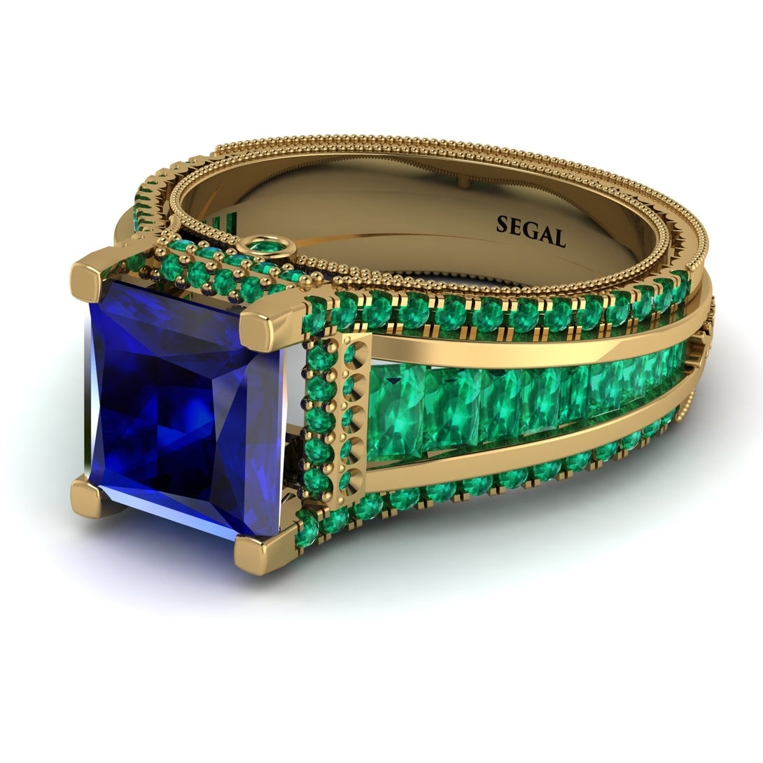 Princess Geometric Sapphire Engagement Ring - Marilyn No. 28