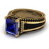 Princess Geometric Sapphire Engagement Ring - Marilyn No. 43