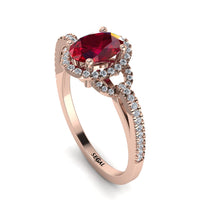 Timeless Beauty Oval Ruby Engagement Ring - Judy No. 11 image 1