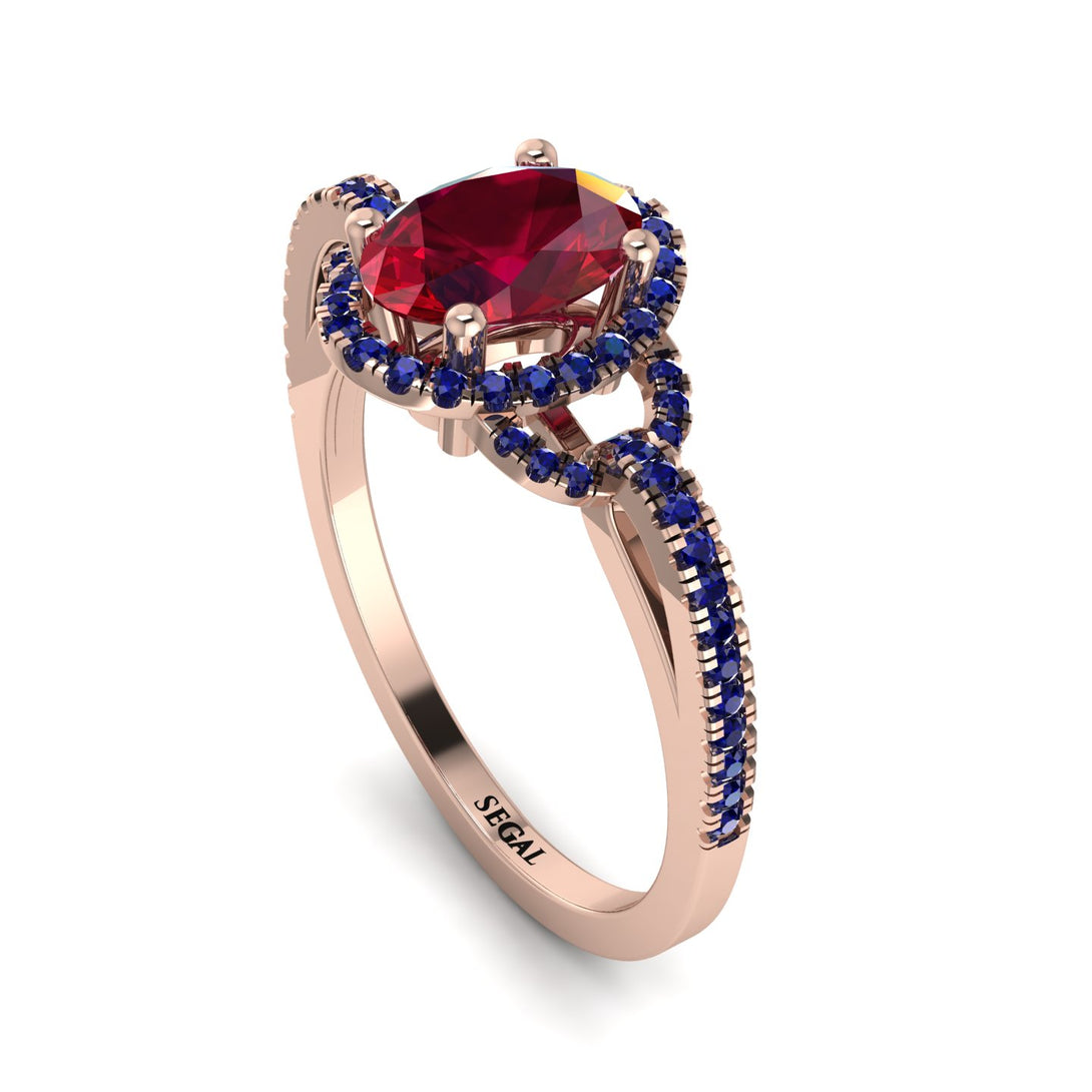 Timeless Beauty Oval Ruby Engagement Ring - Judy No. 71