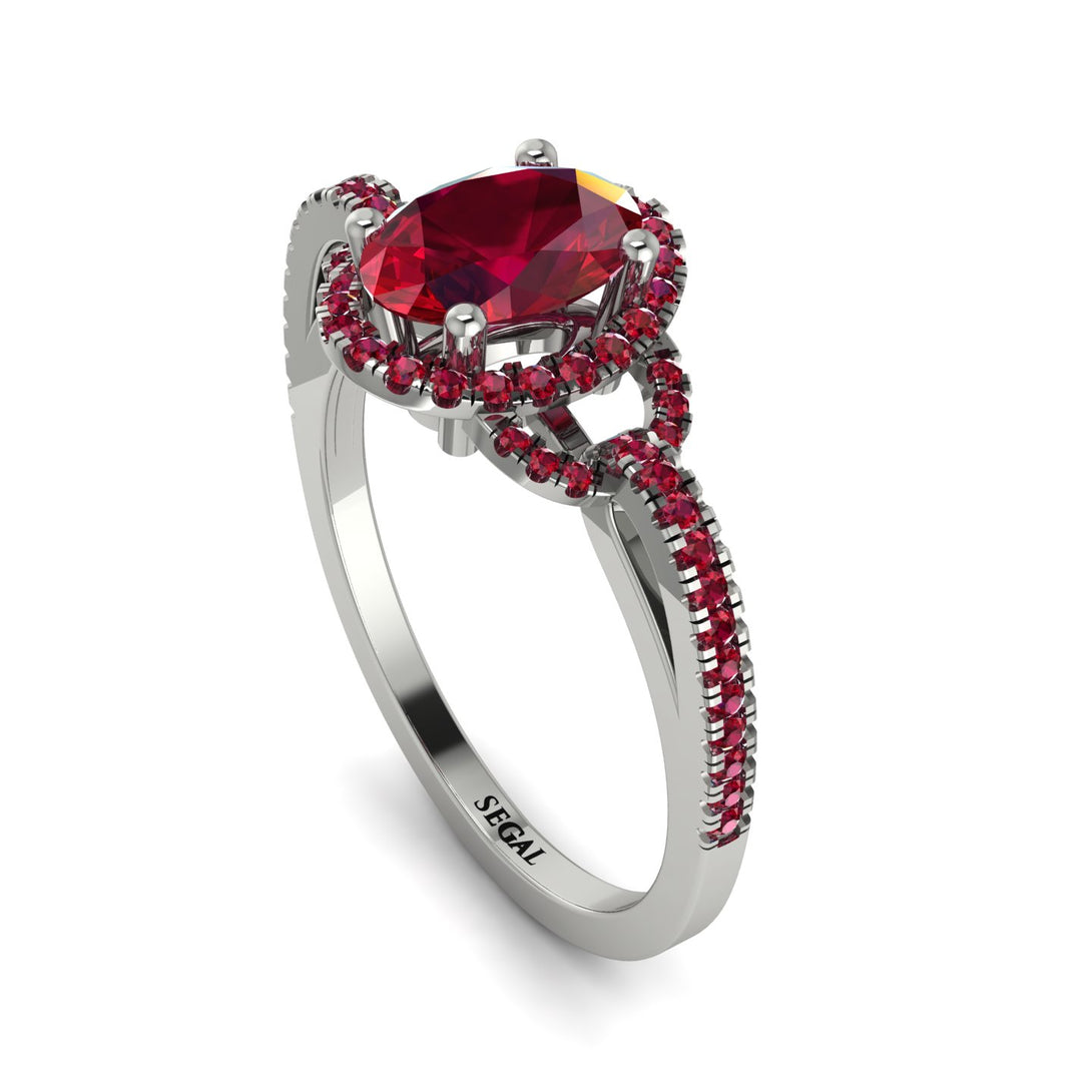 Timeless Beauty Oval Ruby Engagement Ring - Judy No. 57