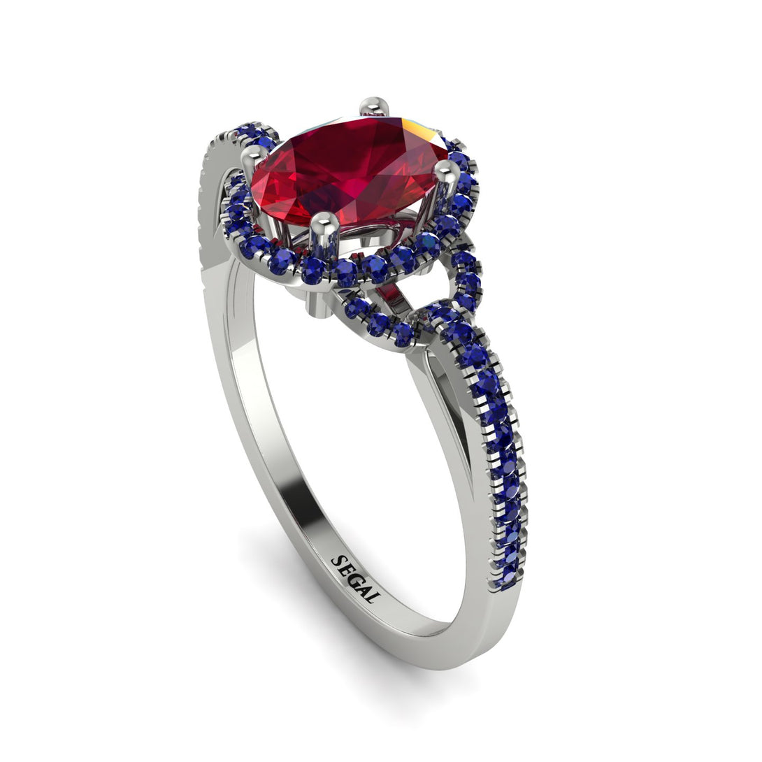 Timeless Beauty Oval Ruby Engagement Ring - Judy No. 72