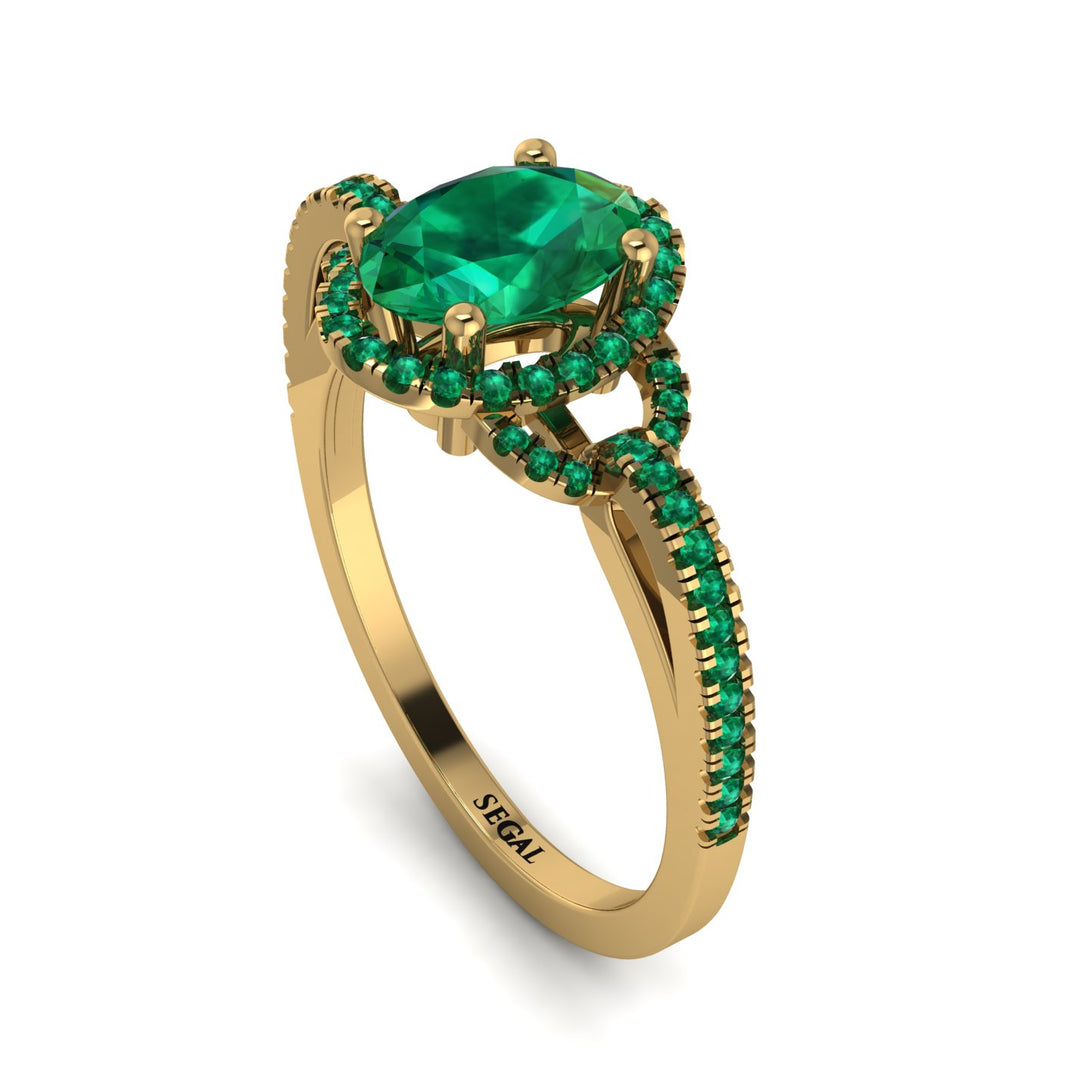 Timeless Beauty Oval Emerald Engagement Ring - Judy No. 19