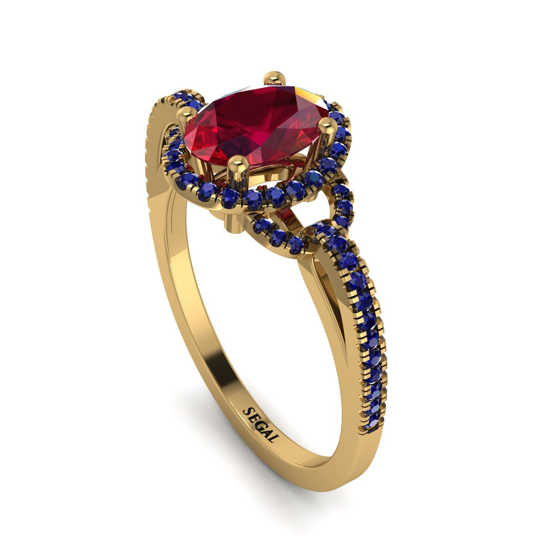 Timeless Beauty Oval Ruby Engagement Ring - Judy No. 70