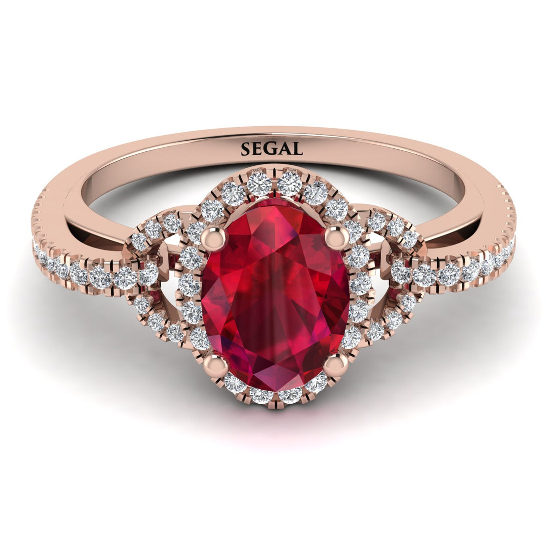 Timeless Beauty Oval Ruby Engagement Ring - Judy No. 11