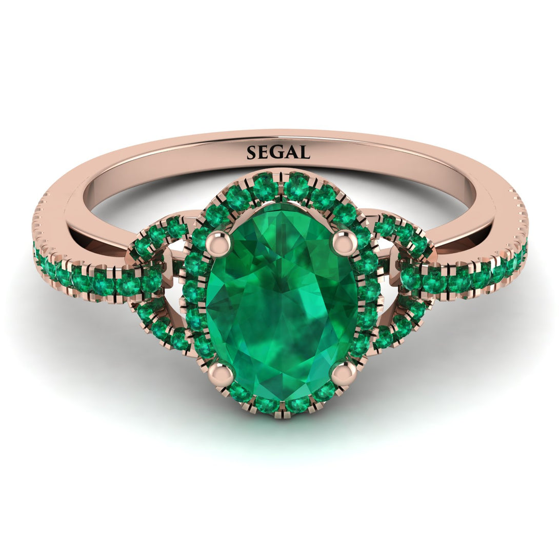 Timeless Beauty Oval Emerald Engagement Ring - Judy No. 20