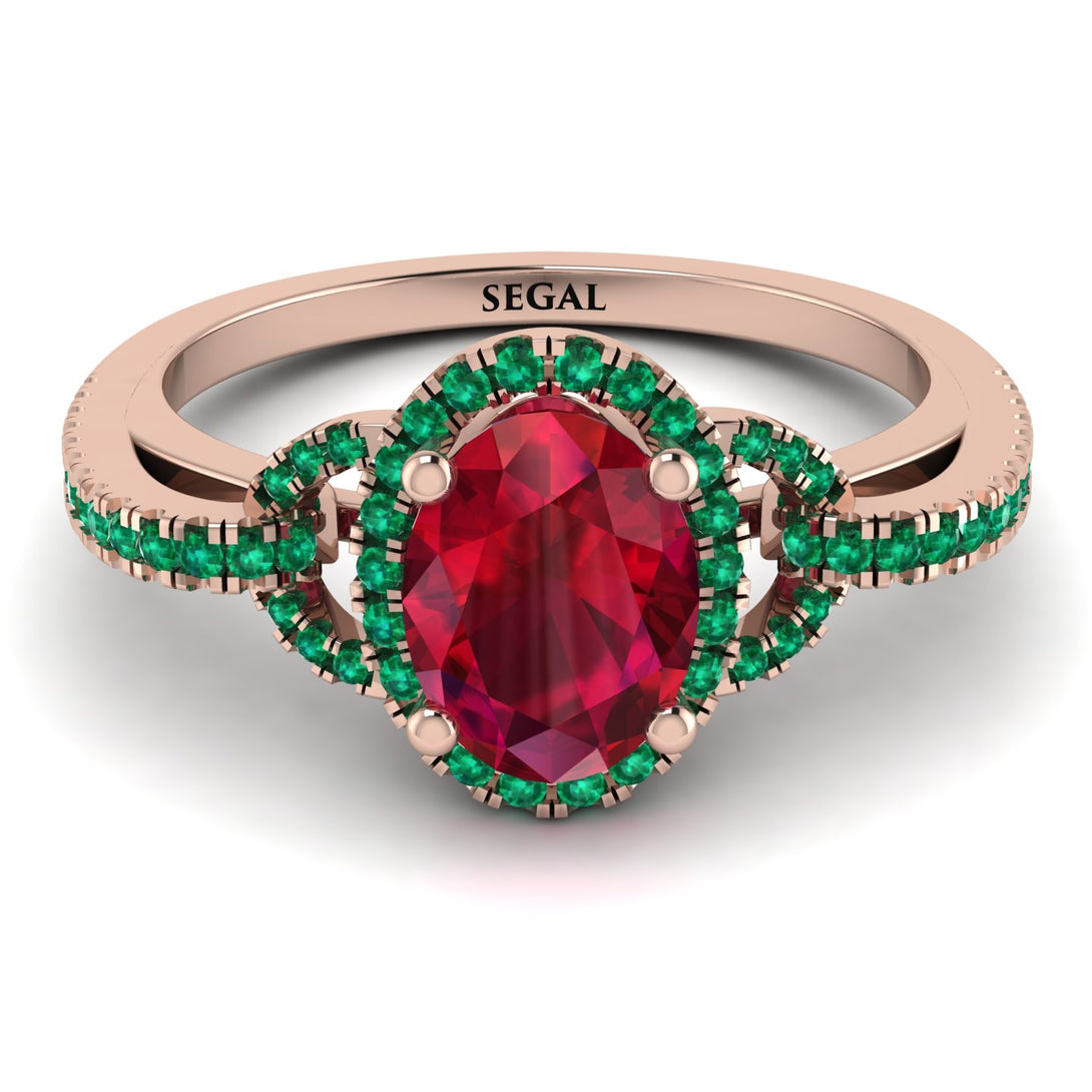 Timeless Beauty Oval Ruby Engagement Ring - Judy No. 26