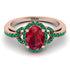 Timeless Beauty Oval Ruby Engagement Ring - Judy No. 26