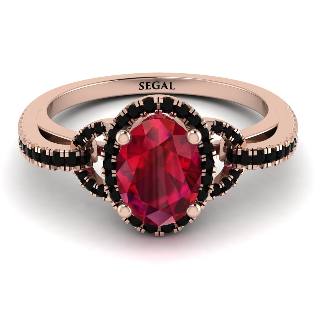 Timeless Beauty Oval Ruby Engagement Ring - Judy No. 41