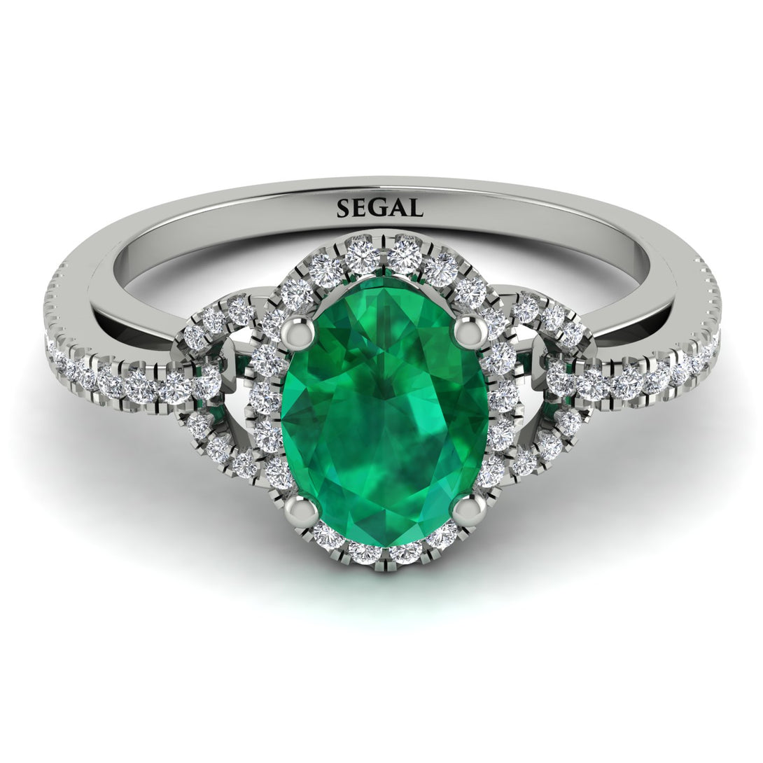 Timeless Beauty Oval Emerald Engagement Ring - Judy No. 6