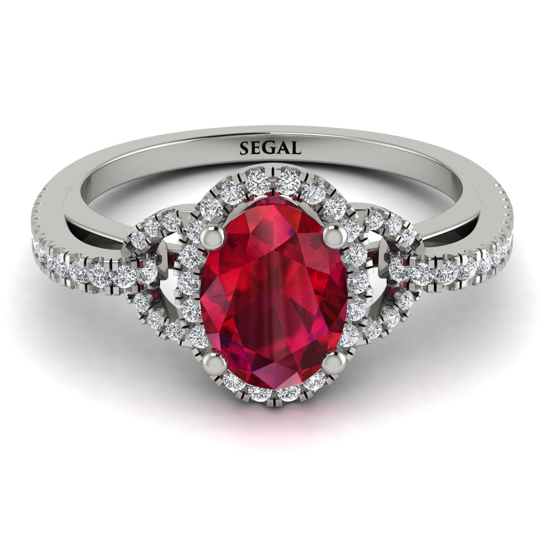 Timeless Beauty Oval Ruby Engagement Ring - Judy No. 12