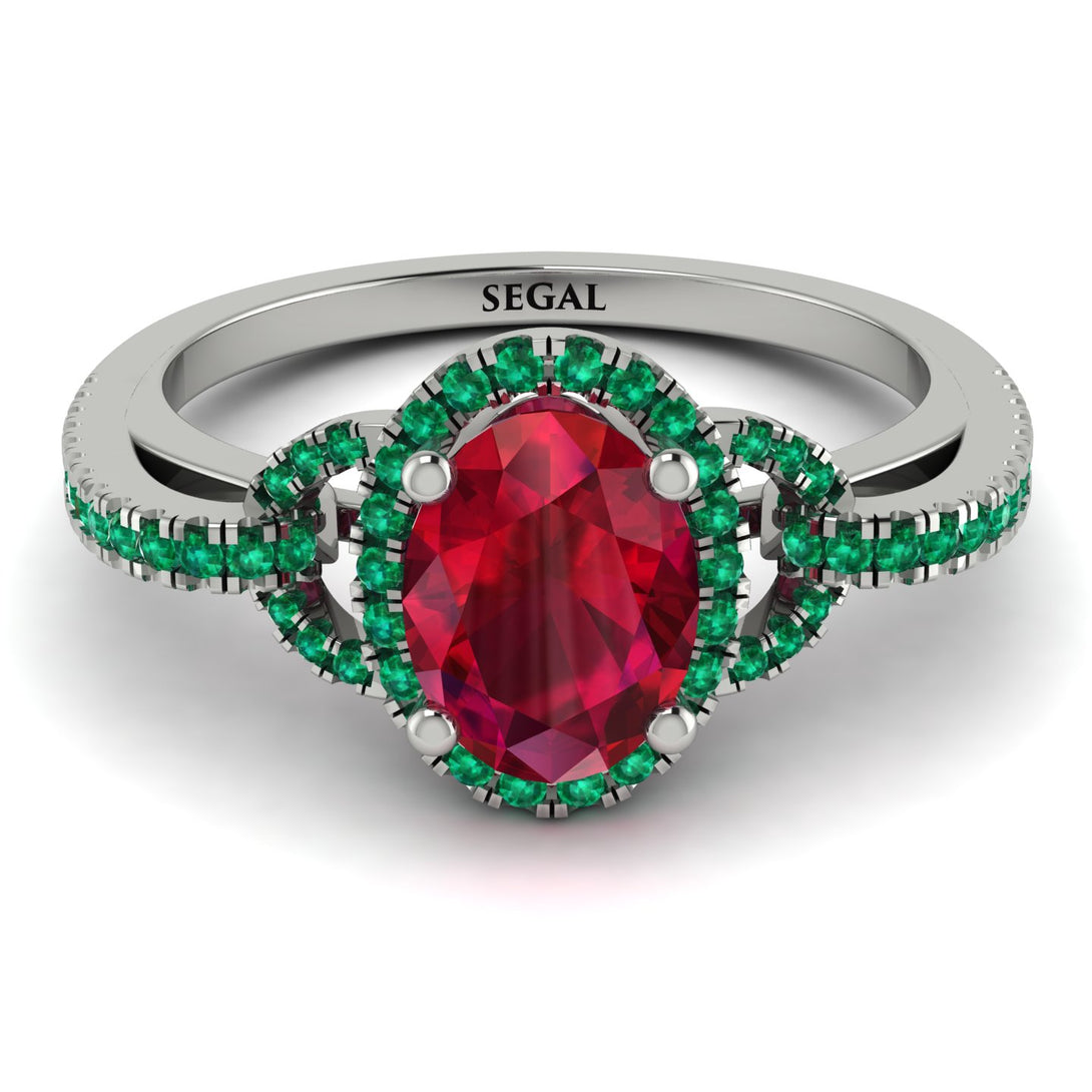 Timeless Beauty Oval Ruby Engagement Ring - Judy No. 27