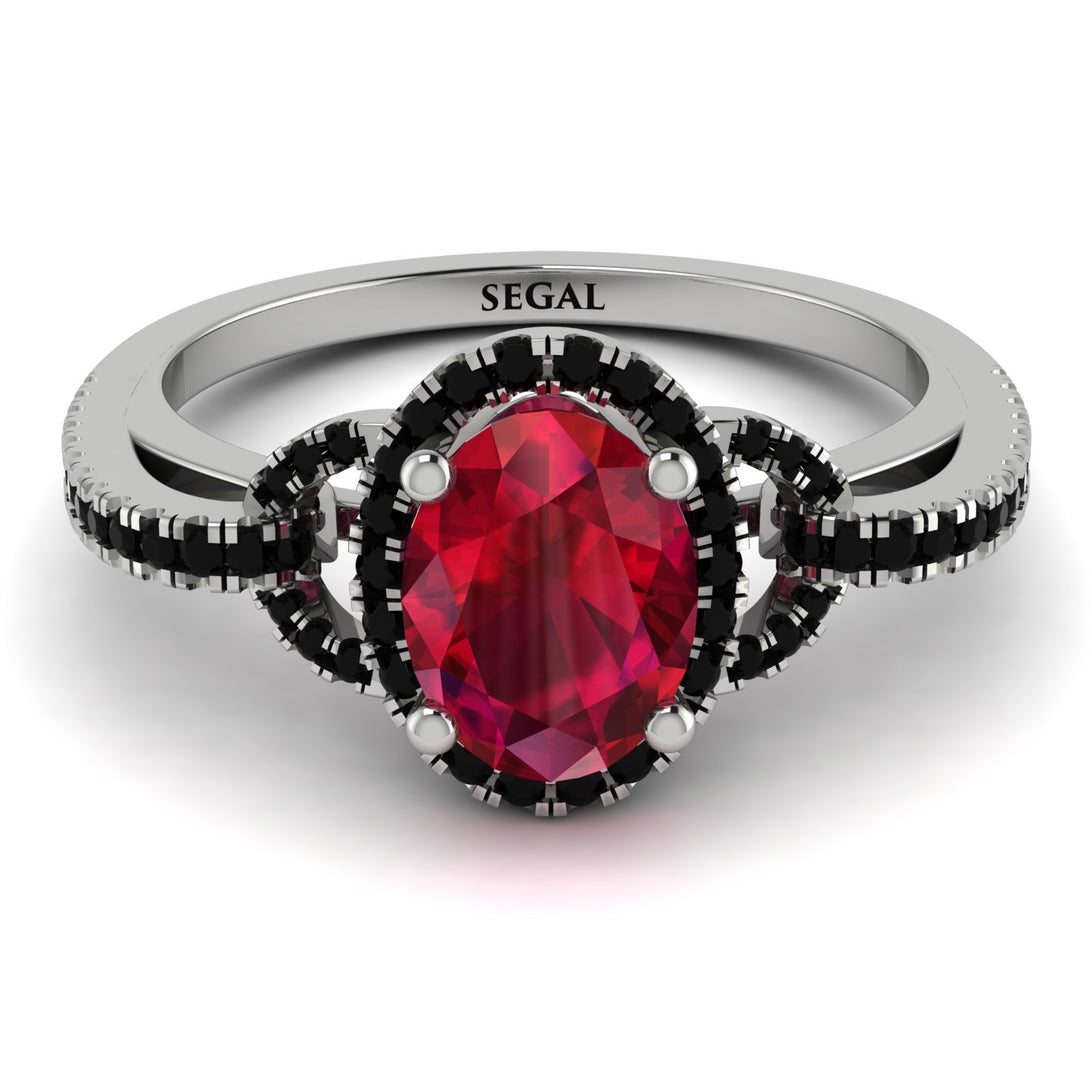 Timeless Beauty Oval Ruby Engagement Ring - Judy No. 42