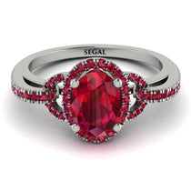 Timeless Beauty Oval Ruby Engagement Ring - Judy No. 57 image 1
