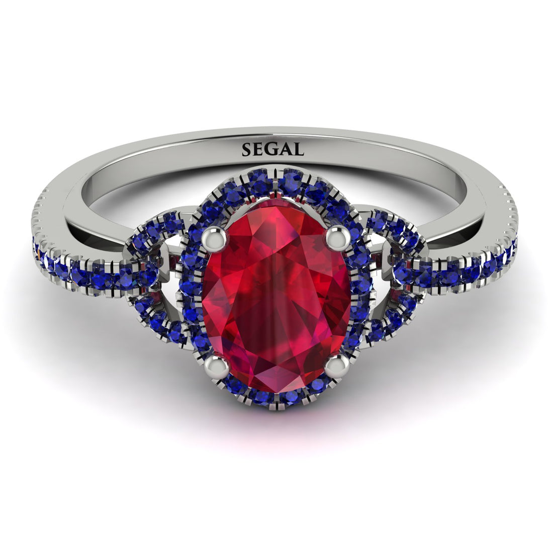 Timeless Beauty Oval Ruby Engagement Ring - Judy No. 72