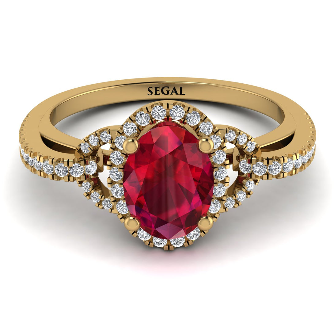 Timeless Beauty Oval Ruby Engagement Ring - Judy No. 10