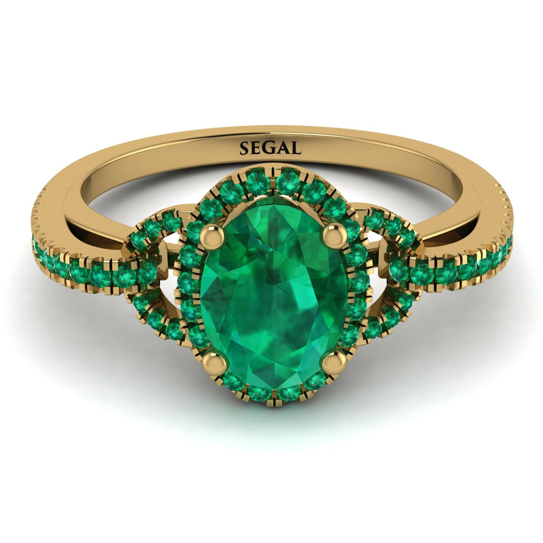 Timeless Beauty Oval Emerald Engagement Ring - Judy No. 19