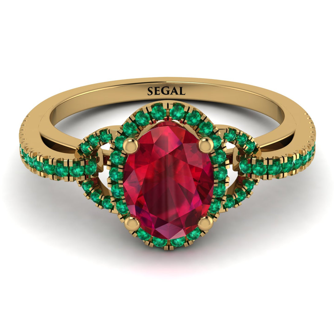 Timeless Beauty Oval Ruby Engagement Ring - Judy No. 25