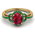 Timeless Beauty Oval Ruby Engagement Ring - Judy No. 25