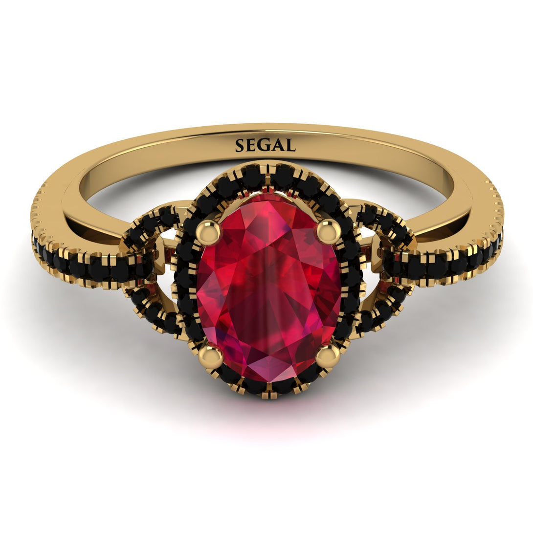 Timeless Beauty Oval Ruby Engagement Ring - Judy No. 40