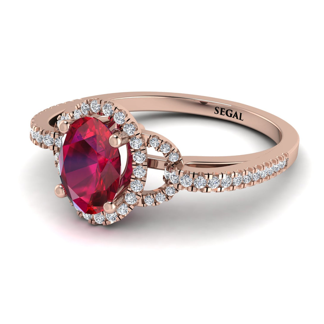 Timeless Beauty Oval Ruby Engagement Ring - Judy No. 11