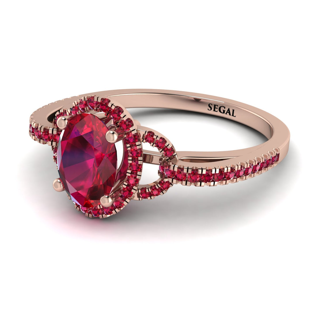 Timeless Beauty Oval Ruby Engagement Ring - Judy No. 56
