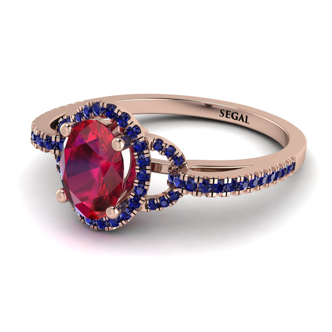 Timeless Beauty Oval Ruby Engagement Ring - Judy No. 71