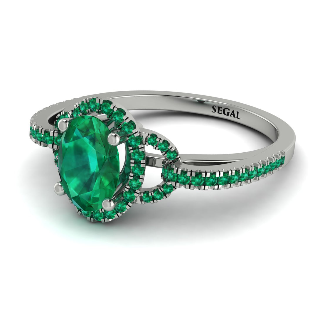 Timeless Beauty Oval Emerald Engagement Ring - Judy No. 21