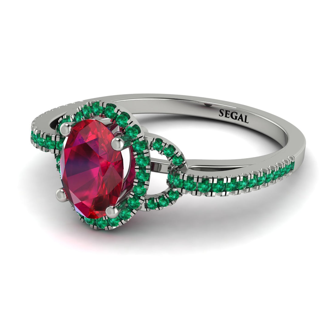 Timeless Beauty Oval Ruby Engagement Ring - Judy No. 27