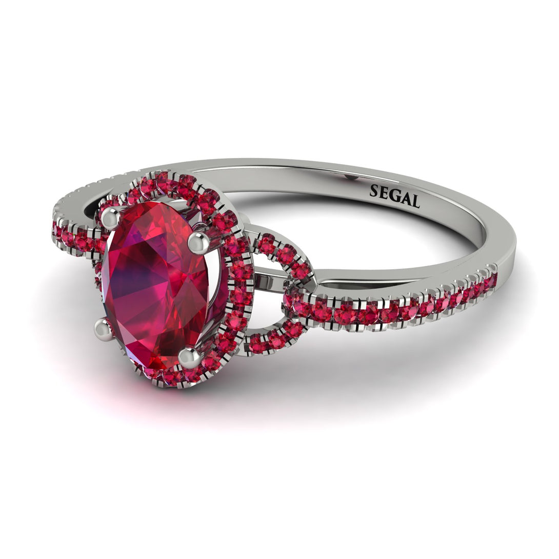 Timeless Beauty Oval Ruby Engagement Ring - Judy No. 57