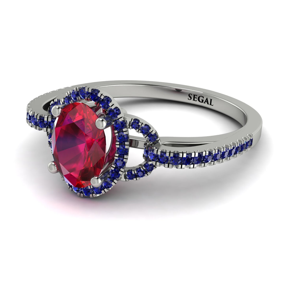 Timeless Beauty Oval Ruby Engagement Ring - Judy No. 72