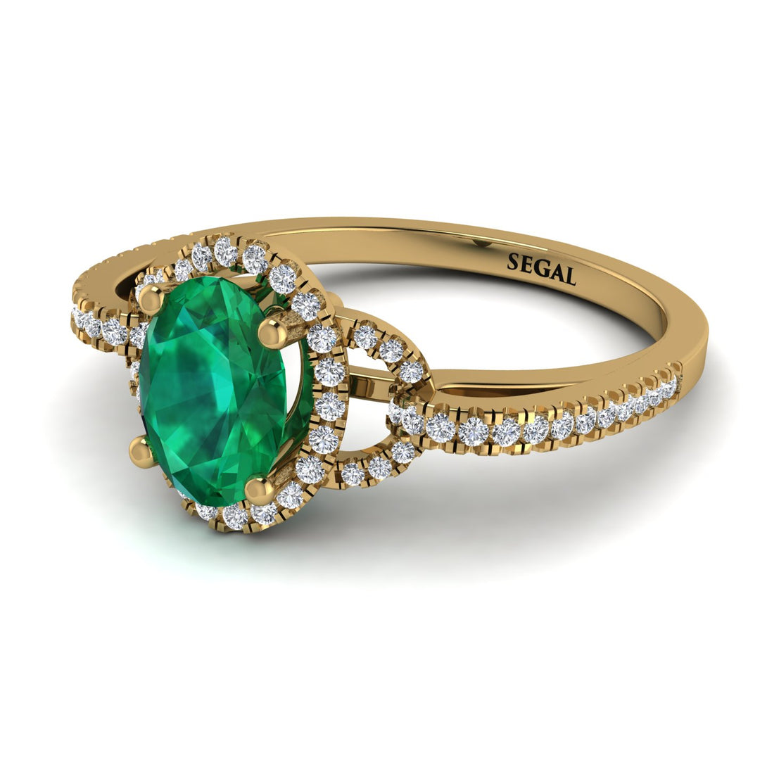 Timeless Beauty Oval Emerald Engagement Ring - Judy No. 4