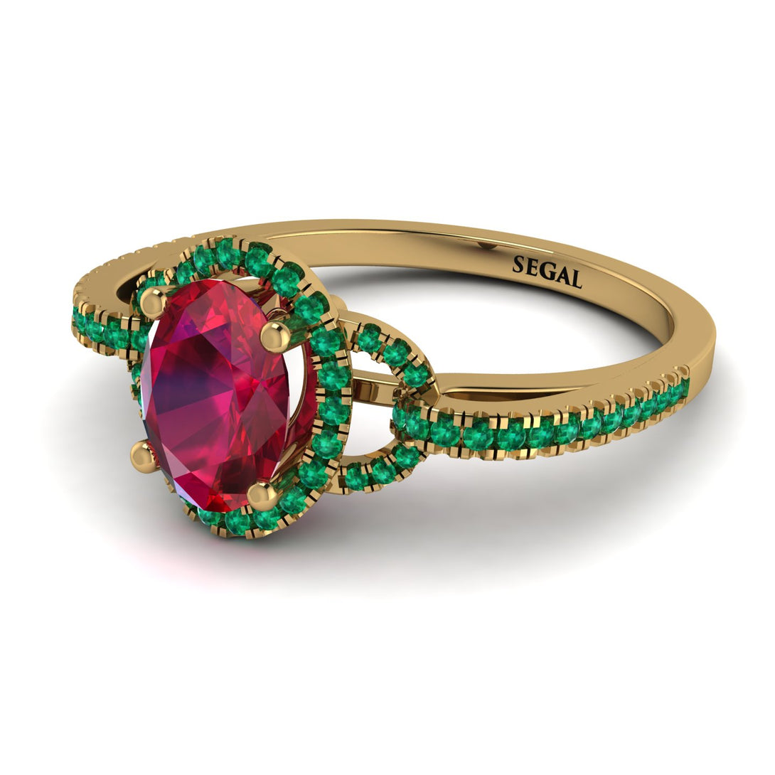 Timeless Beauty Oval Ruby Engagement Ring - Judy No. 25