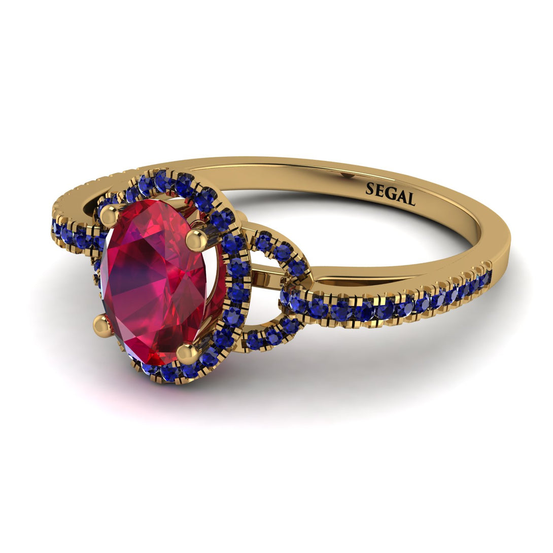 Timeless Beauty Oval Ruby Engagement Ring - Judy No. 70
