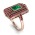 Unmatched Style Gold Baguette Emerald Ring - Jean No. 50 image 2