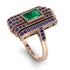 Unmatched Style Gold Baguette Emerald Ring - Jean No. 65