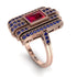 Unmatched Style Gold Baguette Ruby Ring - Jean No. 71