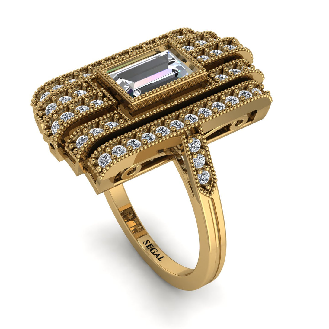 Unmatched Style Gold Baguette Diamond Ring - Jean No. 1