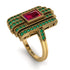 Unmatched Style Gold Baguette Ruby Ring - Jean No. 25 image 2