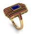 Unmatched Style Gold Baguette Sapphire Ring - Jean No. 58