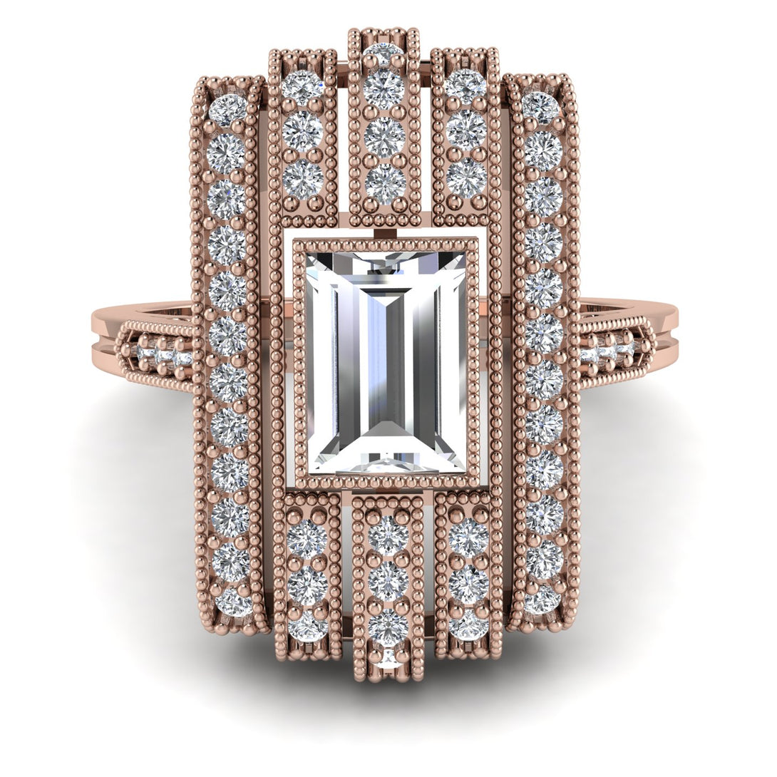 Unmatched Style Gold Baguette Diamond Ring - Jean No. 2