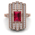 Unmatched Style Gold Baguette Ruby Ring - Jean No. 11 image 3